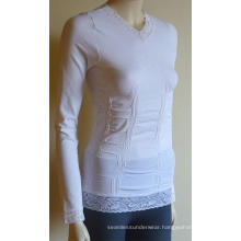 Womens Sexy Seamless Long SLeeve With Lace Tops